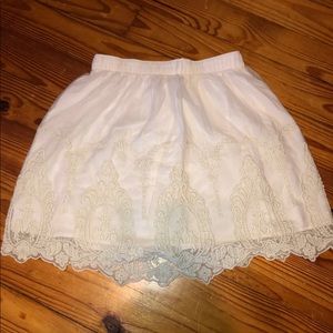 white skirt